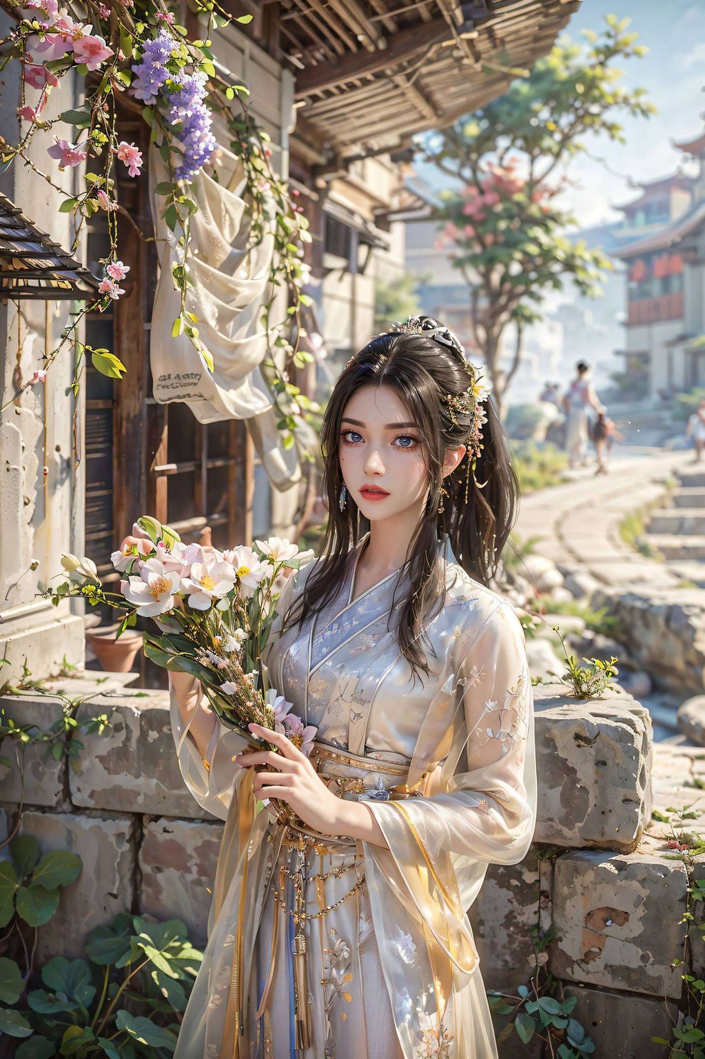 捕捉国漫女神方清雪的婉约之美她孕妇的姿态更添温柔娴静