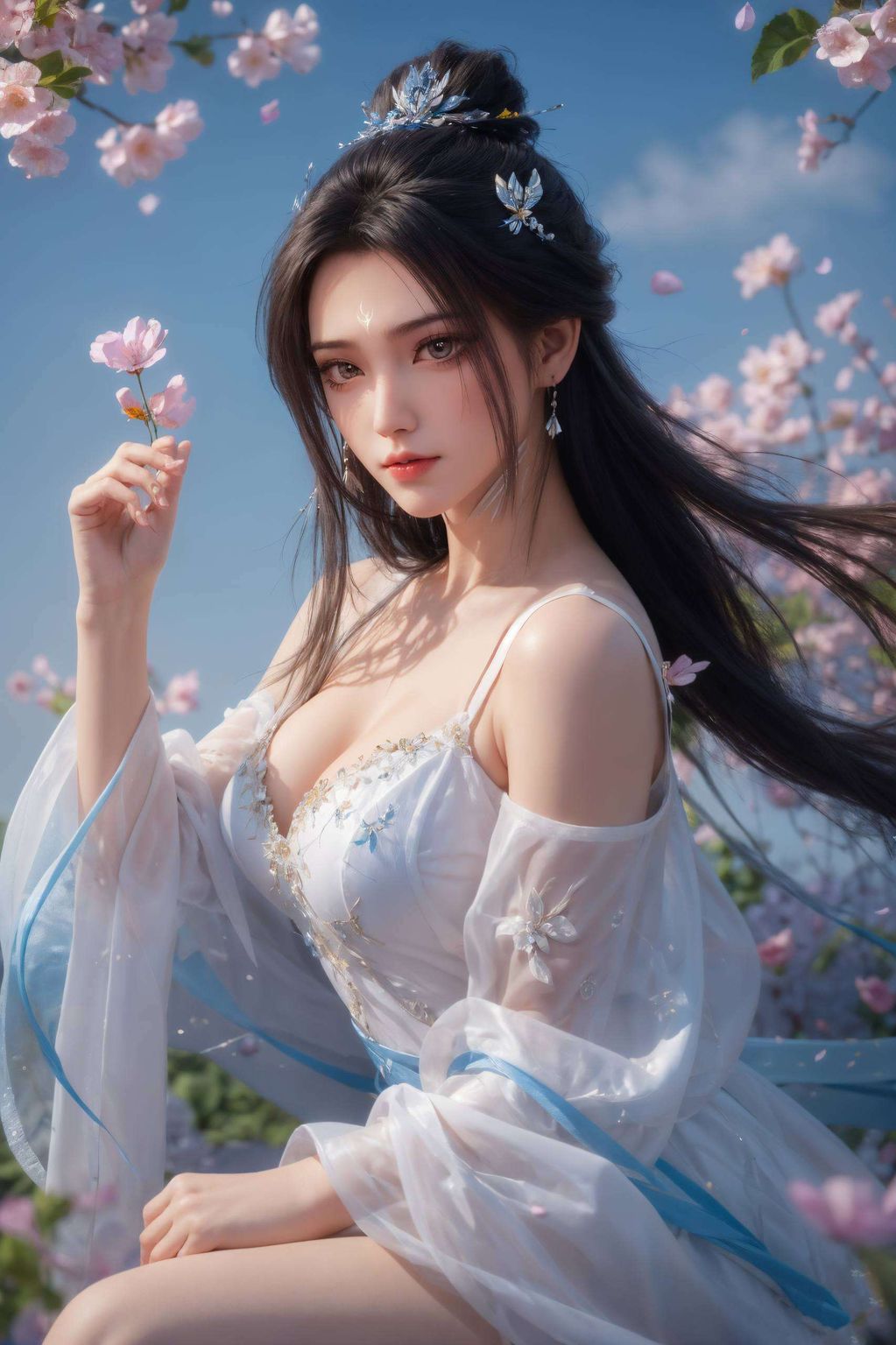 AI绘画让她的人物动作参考图宛如梦幻般生动