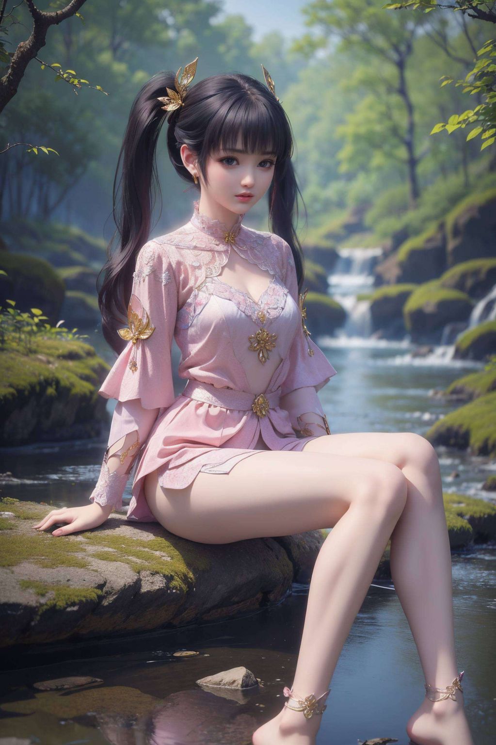 如同她从漫画中走出这款高清AI动作素材立体电脑壁纸
