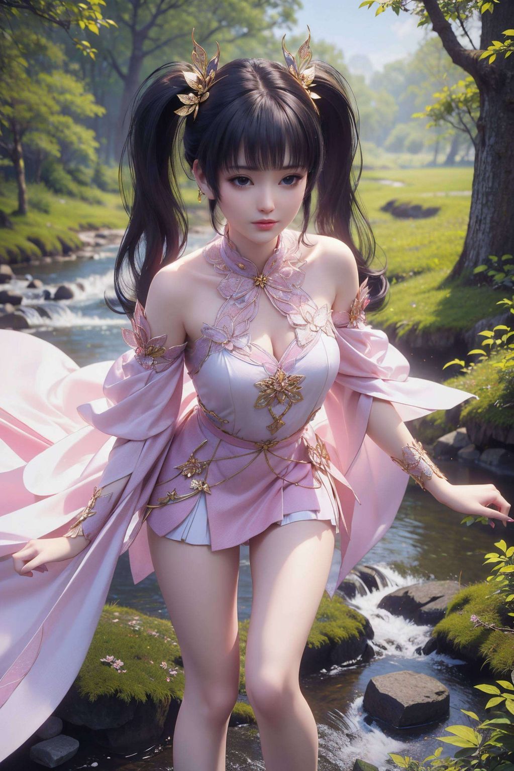 巧妙融合了渐变色彩仿佛置身动漫世界